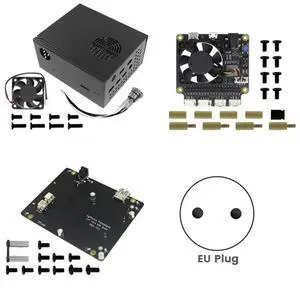 X825 V2.0 2.5 Inch SATA HDD/SSD Expansion Board +X735 V3.0 Power Management Board+Case For Raspberry Pi 4B EU PLU