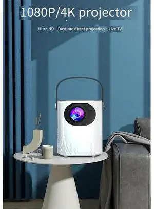 4K Mini Projector ,1080P With 5G And Bluetooth Portable Projector EU Plug Durable Easy To Use