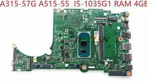 DAZAUIMB8C0 Motherboard For Aspire A315-57G A515-55 Mainboard NBHSM11002 NB.HSM11.002  I5-1035G1 RAM 4GB Test Function
