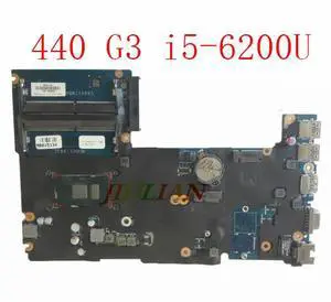 Placa 855656-601 For 440 G3 Laptop Motherboard 855656-001 DAX61CMB6C0 REV:C i5-6200U Test Function