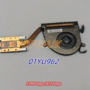 For For ThinkPad X390 Yoga /X13 Yoga Gen 1 CPU Cooling Fan Heatsink Assembly Radiator 01YU961 01YU962 Tested