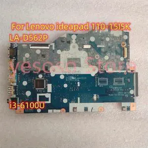 5B20M41058 For 110-15ISK Laptop Motherboard BIWP4/P5 LA-D562P SR2EU I3-6100U DDR4 4GB Work ly