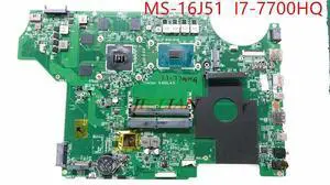 Placa Base Motherboard For MS-16J51 Laptop Motherboard W/ I7-7700HQ SR23Q 15.6 Tested & Working