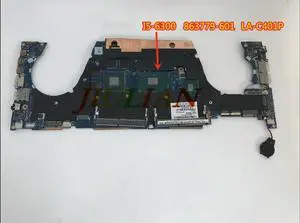 Replacement Laptop Motherboard LA-C401P For ZBOOK15 G3 Laptop Motherboard With CPU I5-6300HQ 863779-601 Working