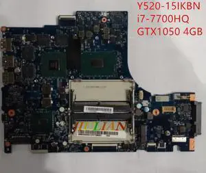 SYSTEM BOARDS For Y520-15IKBN Mainboard NM-B191 i7-7700HQ GTX1050 4GB 5B20N00231 Working OK