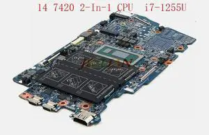 Good For Inspiron 14 7420 2-In-1 Series i7-1255U Laptop Motherboard DNRR6 0DNRR6 CN-0DNRR6 In Good Condition