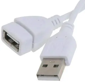 5ft White USB Extension Cables  USB 2.0 Type A Male to A Female Extension Cable for Keyboard, Mouse, Printer