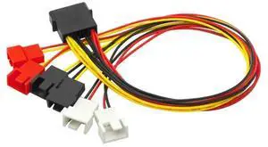 4-Pin Molex to 3Pin/4 Pin Fan Power Cable Adapter Connector 12V 7V 5V Computer Cooling Fan Splitter Y Power Cable for PC 4-Pin Molex to 3Pin/4 Pin Fan Power Cable Adapter Connector 12V 7V 5V Computer Cooling Fan Splitter Y Power Cable for PC