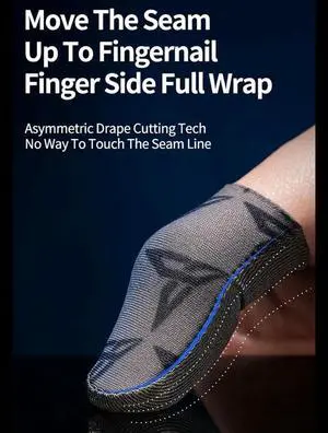 Mobile Phone Game Finger Sleeves P1 Sweat-Proof Mobile Phone Game Finger Sleeve Silver Cloth Finger Sleeves for Flydigi