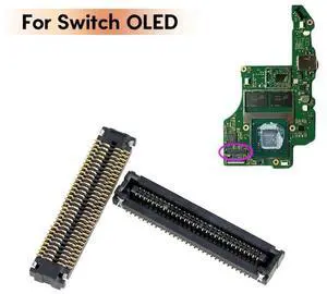 Upgraded Mainboard Slot Socket Easy Installation & Replacement Reliable Mainboard Card Slot Socket for SwitchOLED