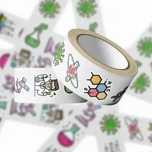 Vibrant Cartoon Chemistry Experiment Stickers For Journals DIYer Craft Scrapbooking Supplies PVC Waterproof Decoration