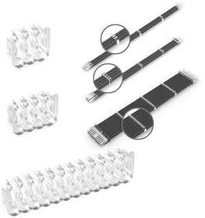 Wire Clamp Cable Holder Line Management Tie Fix Desktop Cable Holder Cord Winder Cable Organizers for 24Pin 8Pin 6Pin