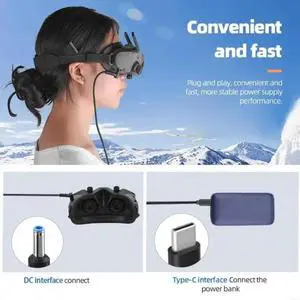 Charging Cable for Goggles 2 Flying Glasses Power Cable USB C Fast Mobile Power Supply Cable Accessories