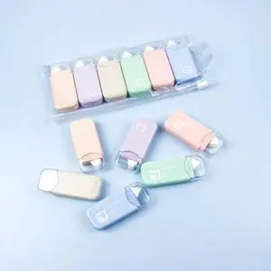 6Pcs Repositionable Adhesive Tape Runner 6mmX6M Adhesive Roller For Craft Scrapbooking Card Making Clear Adhesive Roller