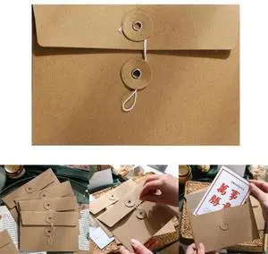 20Pieces File Bags File Envelopes with String Tie Closure File Wallet File Folder File Wallet Office Documents Folder