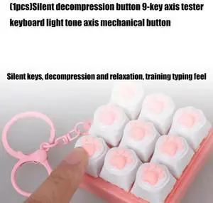 Soft Keyboards Keychain Decompression Keycap Kitten Claw Button Keycap