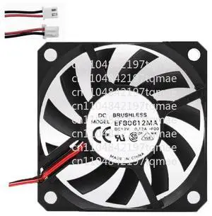 Cooling Fan For DELTA EFB0612MA-F00 60*60*10MM DC12V 0.12A 2lines