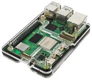 Clear Case with Active Cooling Fan For RPI 5 Board Easy Access and Efficient Cooling Solution For RPI5
