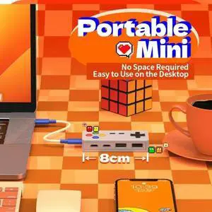 USB2.0 to 2 Type C and 2 USB Port Hub with Playful Game Controller Look USB Converters Connectors USB2.0 to 2 Type C and 2 USB Port Hub with Playful Game Controller Look USB Converters Connectors