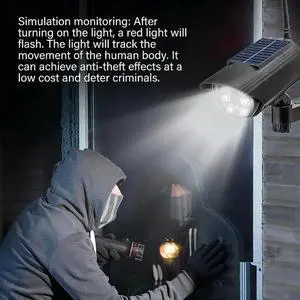 Realistic Solar Fake Security Camera Outdoor Surveillances Decoy With Auto Charging For Shop Rainproof Easy Installation