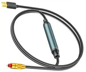 USB to Optical SPDIF Converters Analog to Digital Sound Adapter for Enhances Sound Optical Cable for HDTV Gaming Consoles