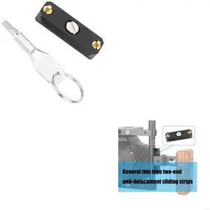 Lightweight Aluminum Camera Safety Double Head AntiSlip Mounting Bar For Secure Photography Equipment Stability