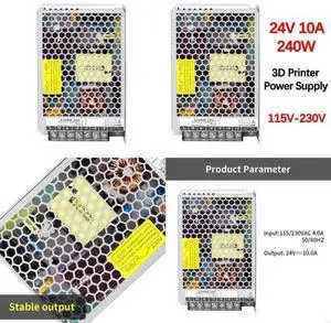 Powerful 24V Printer Supply Advanced Meshed Cooling Reliabled and Quiet