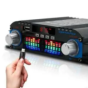 Highly Power Mini Audios Amplifier 60Wx4 Output Multiple Inputs Compactly Aluminum Design for Home Car Audios System