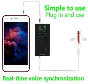 Small Voice Changer Multiple Sound Type Including Deeping Voice High Pitches Small Size Device for Phone Computer Use