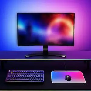 LED Gaming Mouse Pad Small Mouse Pad with LED Light Nonslip Rubber Base Mouse Mats for Home Office Decorations