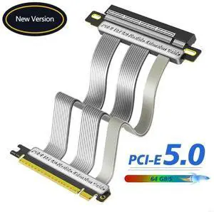 PCIe Gen5 X16 Cable 29AWG bronze Construction Gold Contacts Supports Rendering 5090 Semiconductor RX 7900XTX Cards