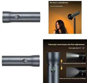 Rechargeable 10W Focusable Video Light Focusable LED Video Light Photography Flashlight for Mobile Photography