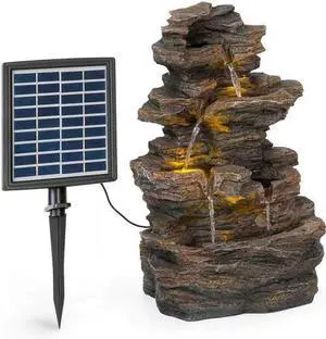 Messina Solar Powered Water Fountain for Garden, Indoor and Outdoor Fountains, W