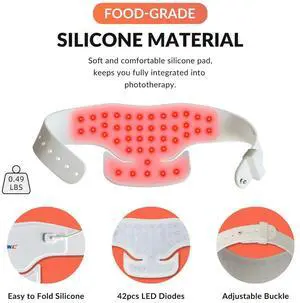 ZJKC Led Infrared Red Light Therapy Devices Pad for Body Wrap Pain Relief Neck Leg