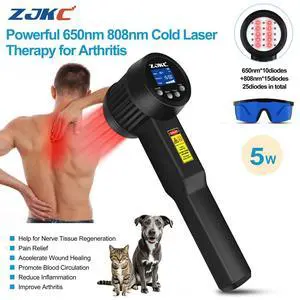 ZJKC 5W 650nm 808nm Infrared Red Light Therapy Low Level Laser Treatment for Pain