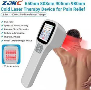 ZJKC  0-2.5W Low Laser Therapy Cold Laser Device for Dog/Human Pain Relief Touchscreen