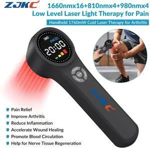 ZJKC 1760mW Photobiomodulation Red Light Therapy Cold Laser Treatment for Pain Relief
