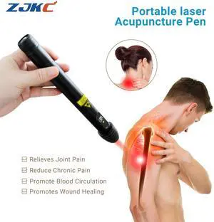 ZJKC 100mW 808nm LLLT Cold Laser Therapy Acupuncture Pen for Pain Relief Joint Neck