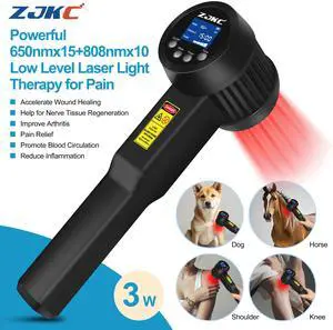 ZJKC 3W Phototherapy Treatment Red Infra Light Cold Laser Device for Pain Relief