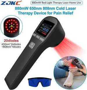 ZJKC 880mW Phototherapy Treatment Red Infra Light Cold Laser Device for Pain Relief