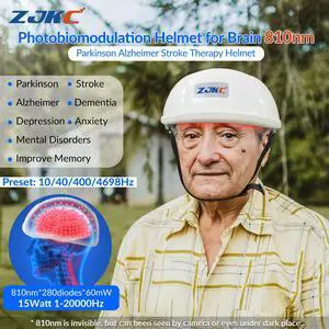 ZJKC 810nm Red Light Therapy Helmet Brain Photobiomodulation for Stroke Parkinson