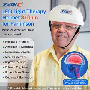 ZJKC 810nm Near Infrared Light LED Therapy Helmet for Stroke Parkinson Alzheimer