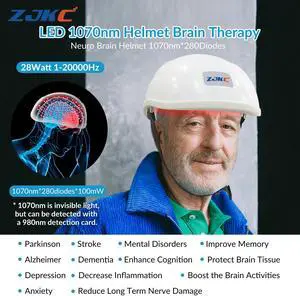 ZJKC 1070nm Red Infrared Light Therapy Brain Helmet for Parkinson Stroke Treatment