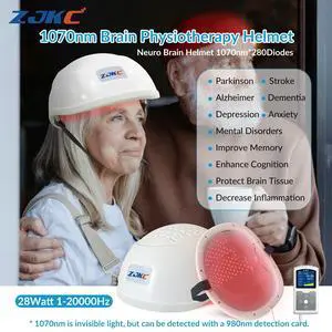 ZJKC 1070nm Red Infrared Light Therapy Brain Helmet for Parkinson Stroke Treatment