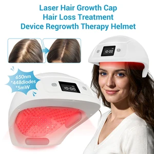 ZJKC Laser Hair Growth Cap LCAP448, 448 Diode 650nm Red Laser Hair Therapy Helmet, 7000mAh Rechargeable, LCD Timer, USB-C Charging for Men and Women ZJKC Laser Hair Growth Cap LCAP448, 448 Diode 650nm Red Laser Hair Therapy Helmet, 7000mAh Rechargeable, LCD Timer, USB-C Charging for Men and Women