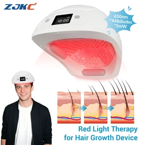 ZJKC Laser Cap for Hair Growth LCAP448, 448 Laser Diodes, 650nm Red Light, 7000mAh Cordless Battery, LCD Countdown Display, 10/20/30-Minute Timer ZJKC Laser Cap for Hair Growth LCAP448, 448 Laser Diodes, 650nm Red Light, 7000mAh Cordless Battery, LCD Countdown Display, 10/20/30-Minute Timer