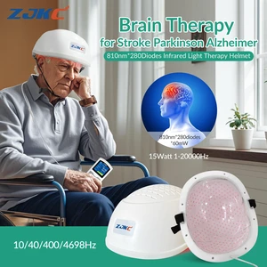 ZJKC 810nm Near Infrared LED Light Therapy Helmet, 280 Diodes, 15W PBM Light Device, Continuous and Pulsed Modes, 4 Adjustable Power Levels, 10000mAh Rechargeable Battery ZJKC 810nm Near Infrared LED Light Therapy Helmet, 280 Diodes, 15W PBM Light Device, Continuous and Pulsed Modes, 4 Adjustable Power Levels, 10000mAh Rechargeable Battery
