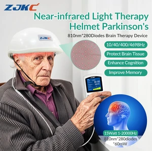ZJKC LH280-A Advanced 810nm Near Infrared Photobiomodulation Helmet, 280 LED Diodes, 15W PBM Light Therapy System, Adjustable Continuous and Pulsed Modes, 4 Power Levels, Rechargeable ZJKC LH280-A Advanced 810nm Near Infrared Photobiomodulation Helmet, 280 LED Diodes, 15W PBM Light Therapy System, Adjustable Continuous and Pulsed Modes, 4 Power Levels, Rechargeable