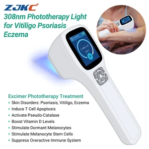 ZJKC PD01 308nm UVB Phototherapy Device, 64 Diodes, 46x46mm Irradiation Area, Adjustable 5-50mW/cm² Intensity, 0-5J/cm² Dose Setting, Home Skin Care Unit ZJKC PD01 308nm UVB Phototherapy Device, 64 Diodes, 46x46mm Irradiation Area, Adjustable 5-50mW/cm² Intensity, 0-5J/cm² Dose Setting, Home Skin Care Unit