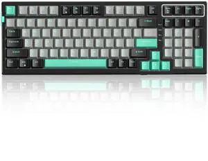 MageGee SKY98 Mechanical Gaming Keyboard, 96% Gasket Hot Swappable Wired Custom Creamy Keyboard with 5-Layer Sound Dampening, RGB Backlit, NKRO for Win/Mac (Dark Elf, Blue Whale Switch)
